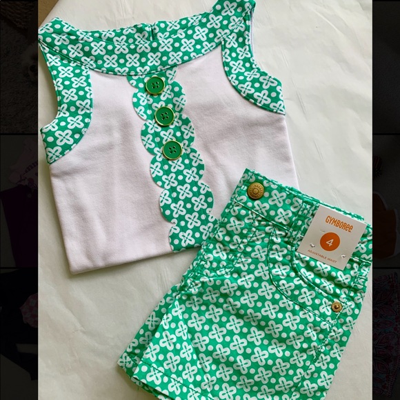 NWT THE GREEN SCENE Mod Clover Tank & Short Set
